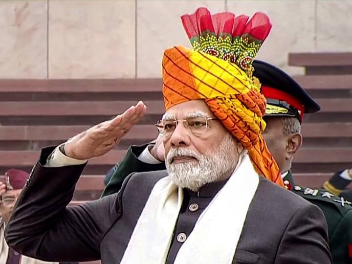 PM Modi Turban: राजस्थानी पगड़ी, क्रीम कलर का कुर्ता और सफेद शॉल, 74वें गणतंत्र पर पीएम मोदी का नया स्टाइल Republic Day 2023 India 26 January PM Modi multicolored Rajasthani turban on 74th Republic Day PM Modi Turban: राजस्थानी पगड़ी, क्रीम कलर का कुर्ता और सफेद शॉल, 74वें गणतंत्र पर पीएम मोदी का नया स्टाइल