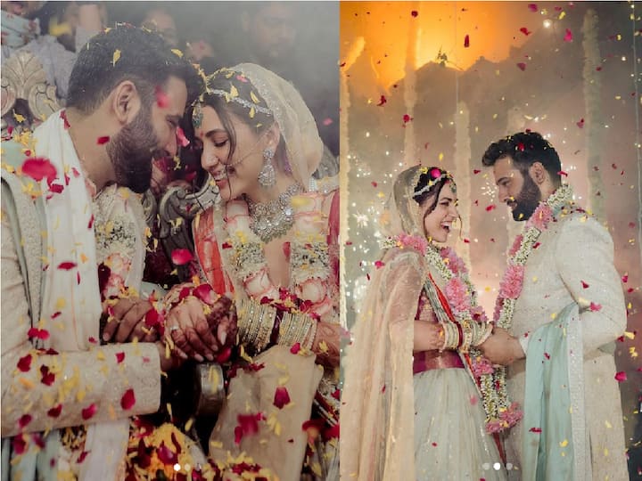 Esha Kansara: Maddam Sir tv personality Last year, Esha Kansara married Siddharth Amit Bhavsar. The actress wore a white panetar saree with a gleaming red blouse and pretty jewels. She captioned her wedding photos as follows: