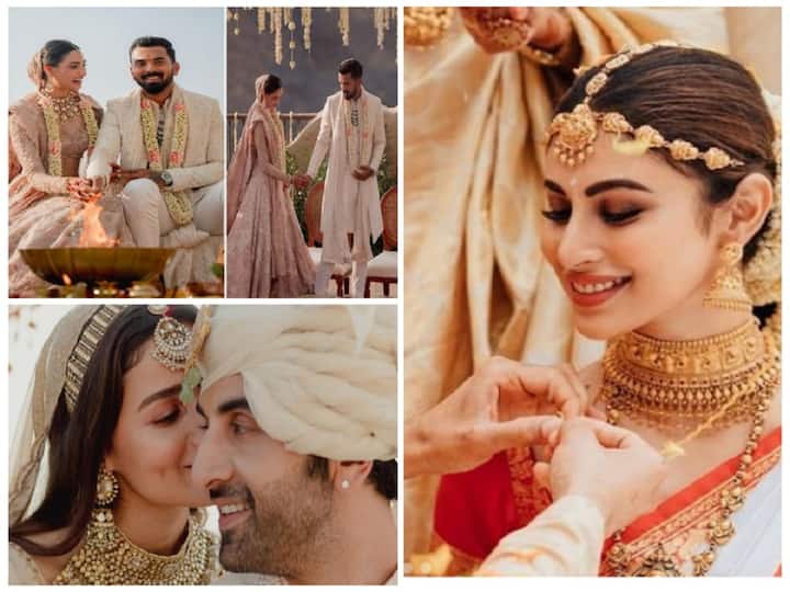 Actress Athiya Shetty eschewed the traditional red colour on her wedding day; many television actresses have chosen colours other than red on their wedding days. Take a look at them.