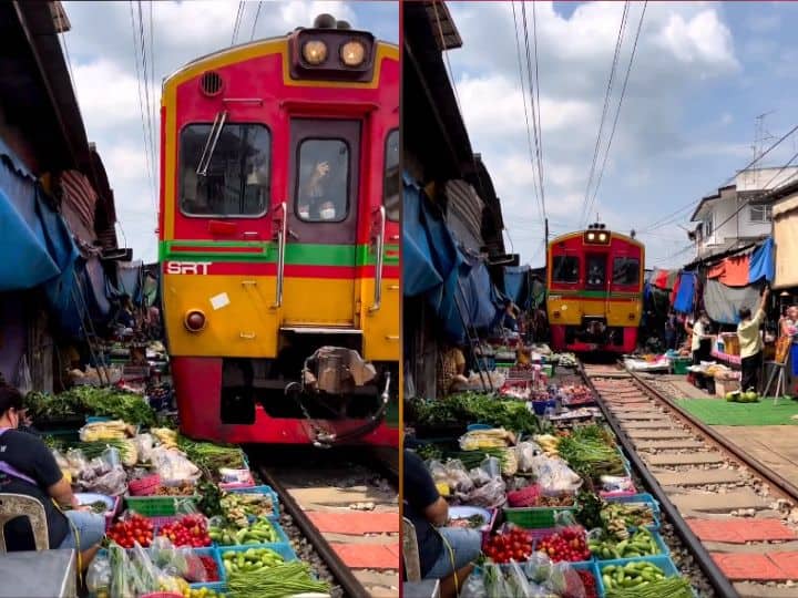 Viral Video: क्या आप इस खतरनाक 'रेलवे ट्रैक मार्केट' के बारे में जानते हैं? Famous Railway Track Market In Thailand Video Viral Viral Video: क्या आप इस खतरनाक 'रेलवे ट्रैक मार्केट' के बारे में जानते हैं?