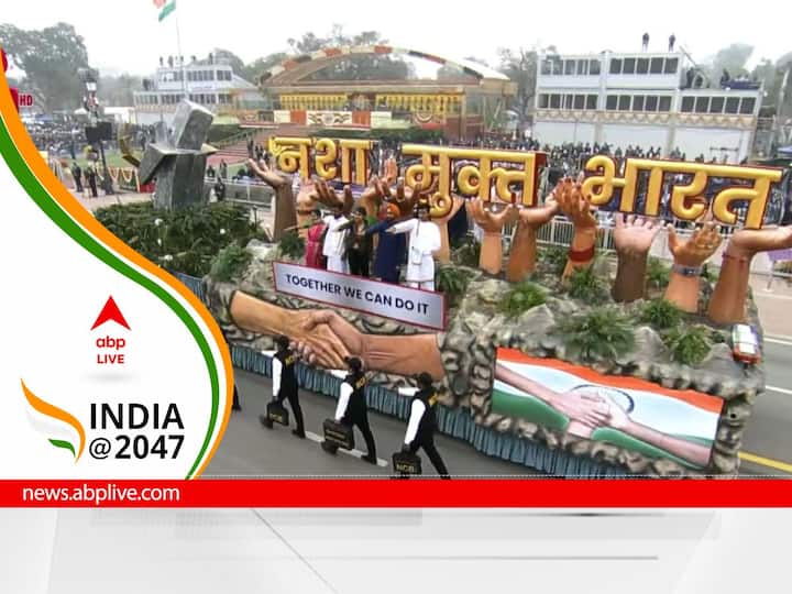 R-Day 2023: In Its Parade Debut On Kartavya Path, Narcotics Control Bureau Presents Tableau On 'Drug-Free India' R-Day 2023: In Its Parade Debut, NCB Presents Tableau With Message 'Resolve At 75: Drug-Free India'