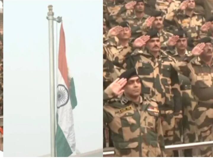 BSF hoisted tricolor at Attari Wagah border Punjab DIG Sanjay Gaur said Countrymen and security ofborder is our responsibility अटारी वाघा बॉर्डर पर BSF ने फहराया तिरंगा, DIG संयज गौड़ बोले- 'देशवासी रहें बेफिक्र, सीमा की सुरक्षा हमारी जिम्मेदारी'