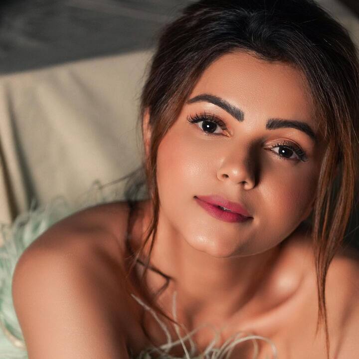 लेटेस्ट लूकमध्ये तिने स्काय ब्लु रंगाचा फरी टॉप घातलेला दिसत आहे.(फोटो सौजन्य :rubinadilaik/इंस्टाग्राम)