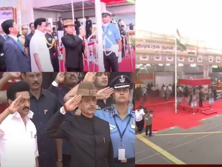 Republic Day 2023 celebrating in tamilnadu governor rn ravi hoist the national flag Republic Day 2023: 74வது குடியரசு தினம்.. சென்னை மெரினாவில் தேசிய கொடியேற்றினார் தமிழ்நாடு ஆளுநர் ஆர்.என்.ரவி..!