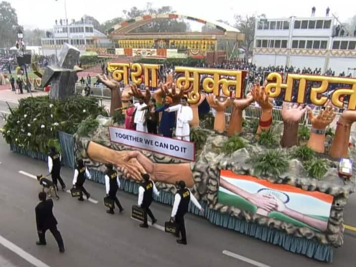 Republic Day 2023 NCB tableau for the first time in the Republic Day parade gave the message of drug free India to the country 'नशा मुक्त भारत' का संदेश, गणतंत्र दिवस की परेड में पहली बार दिखी NCB की झांकी