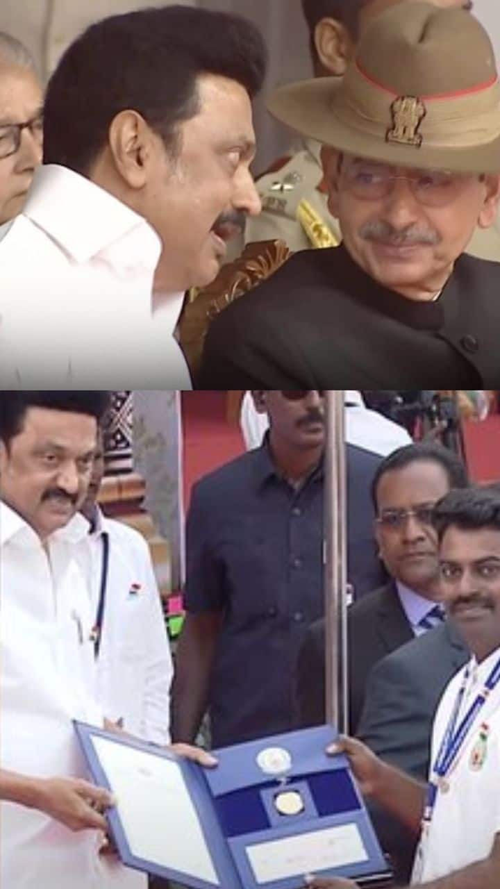 ஆளுனரும் முதல்வரும் இந்நிகழ்ச்சியின்போது பேசிக்கொண்டனர்