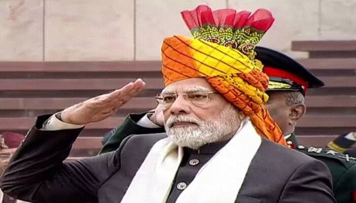 Republic day 2023 : India 26 January PM Modi multicolored Rajasthani Turban on- 74th Republic day PM Modi Turban : ਰਾਜਸਥਾਨੀ ਪੱਗ , ਕਰੀਮ ਰੰਗ ਦਾ ਕੁੜਤਾ ਅਤੇ ਸਫੈਦ ਸ਼ਾਲ, 74ਵੇਂ ਗਣਤੰਤਰ 'ਤੇ PM ਮੋਦੀ ਦਾ ਨਵਾਂ ਅੰਦਾਜ਼