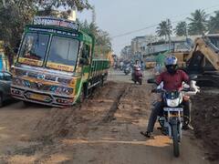 கோவை : சாலையில் முறையாக மூடப்படாத குழிகளில் சிக்கிய வாகனங்கள் - போக்குவரத்து பாதிப்பு