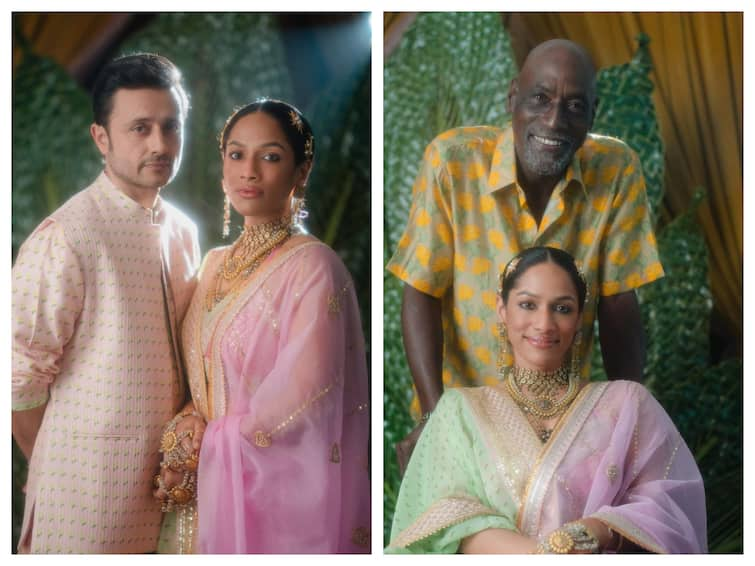 Masaba Gupta Ties The Knot With Beau Satyadeep Misra See Masaba Wedding Photos Masaba Gupta Ties The Knot With Satyadeep Misra, Viv Richards Also Part Of Daughter's Wedding, See Pics