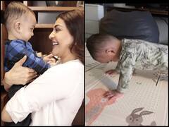 काजल अग्रवाल के 9 महीने के बेटे ने किया शानदार प्लैंक, वीडियो देख दंग रह गए फैंस