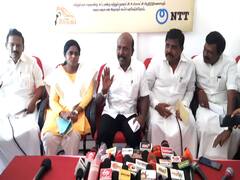 செறிவூட்டப்பட்ட அரிசி பற்றி அமைச்சர் மா.சுப்பிரமணியனிடம் விளக்கிய ஆட்சியர் 