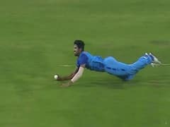Washington Sundar Catch: Spinner Takes Superb Diving Catch Off His Own Bowling To Dismiss Mark Chapman In 1st T20I- WATCH