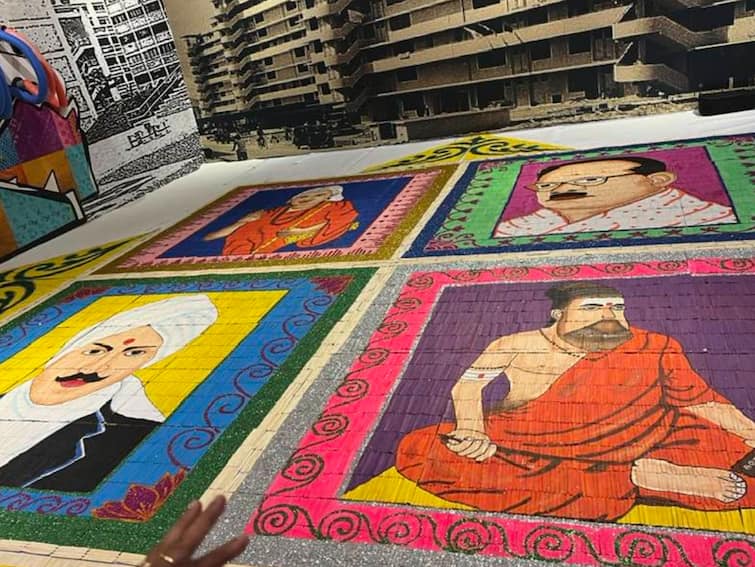 Indian Mother-Daughter Duo Enters Singapore Book Of Records, Creates Rangoli With 26,000 Ice Cream Sticks Indian Mother-Daughter Duo Enters Singapore Book Of Records, Creates Rangoli With 26,000 Ice Cream Sticks