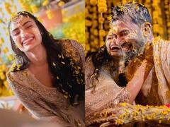 KL Rahul Athiya Shetty Wedding: एक दूसरे को हल्दी से रंगते नज़र आए अथिया शेट्टी-केएल राहुल, सामने आईं हल्दी सेलिब्रेशन की तस्वीरें