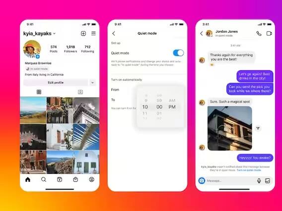 ઉલ્લેખનીય છે કે, ઇન્સ્ટાગ્રામે કેટલાક સમય પહેલા યૂઝર્સ માટે Quite Mode ફિચર પણ રિલીઝ કર્યુ હતુ. આ ફિચર યૂઝર્સને એપથી દુરી બનાવી રાખવામાં મદદ કરતુ હતુ. quite mode માં જ્યારે તમને કોઇ મેસેજ કરે છે,ત ો સામે વાળા વ્યક્તિને એ નૉટિફિકેશન જતુ રહે છે કે તમે ક્વાઇટ મૉડમાં છો અને ઇન્સ્ટાગ્રામથી દુર છો.