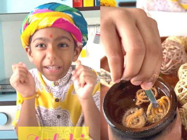 junior chef 7 year old child made delicious jalebi and make more than 20 dishes Amazing Video: ਇਨ੍ਹਾਂ ਦਾ ਕੁਕਿੰਗ ਟੈਲੇਂਟ ਦੇਖ ਤੁਸੀਂ ਹੋ ਜਾਵੋਗੇ ਹੈਰਾਨ, ਬਣਾਉਂਦੇ ਹਨ 20 ਤੋਂ ਜ਼ਿਆਦਾ ਪਕਵਾਨ