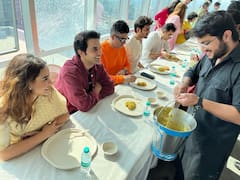 Rajkummar Rao, Kartik Aaryan, Abhishek Bachchan And Others Attend Anurag Basu's Saraswati Puja Celebration, See Pics