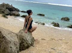 Rubina Dilaik: બ્લેક બિકિનીમાં રુબિના દિલૈકનો હોટ અંદાજ, જુઓ વાયરલ તસવીરો