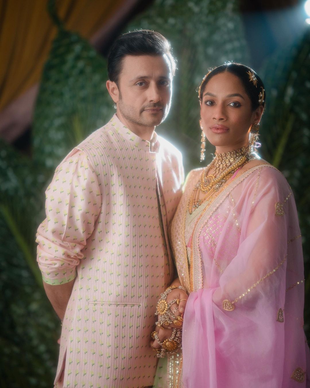 Celeb Brides in Ethereal PInk Lehengas