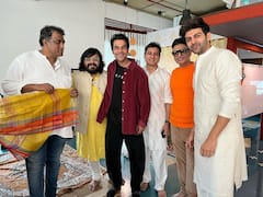 Rajkummar Rao, Kartik Aaryan, Abhishek Bachchan And Others Attend Anurag Basu's Saraswati Puja Celebration, See Pics