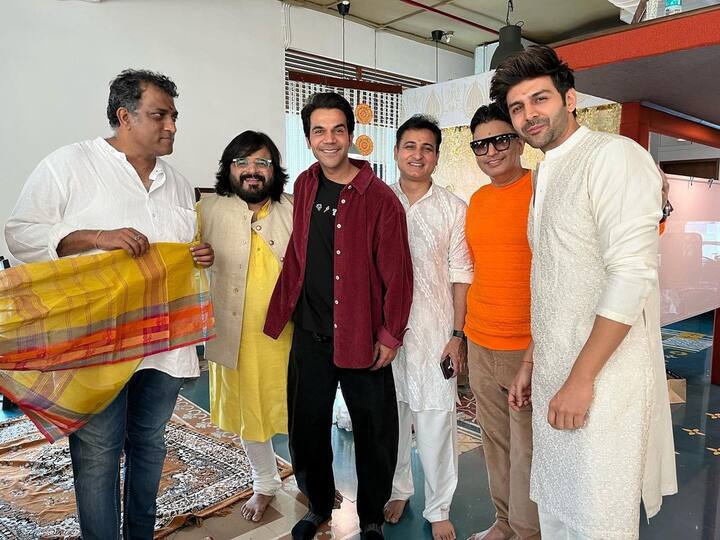 The filmmaker organised a puja and distributed prasad on the occasion of Basant Panchmi.