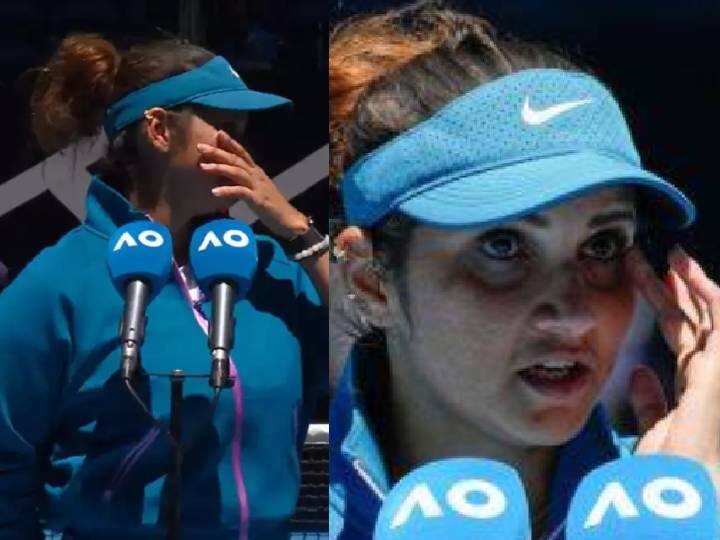 Sania Mirza Tears As She Ends Her Grand Slams Journey Video Sania Mirza: தொடங்கிய இடத்திலேயே முடிவுக்கு வந்த கிராண்ட்ஸ்லாம் வாழ்க்கை... கண்கலங்கிய சானியா மிர்சா...!