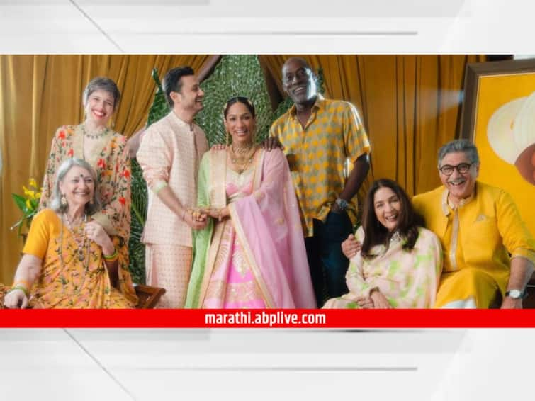 Masaba Gupta Wedding Attendance of father Vivian Richards at Masaba Gupta Wedding Neena Gupta shared the photo and said Masaba Gupta Wedding : लेकीच्या लग्नात विवियन रिचर्ड्सची हजेरी; नीना गुप्ता फोटो शेअर करत म्हणाल्या...