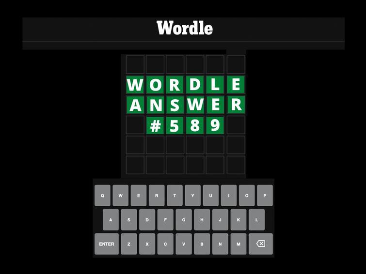 Wordle 589 Answer Today January 29 Wordle Solution Puzzle Hints