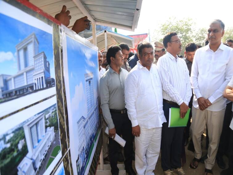 Warangal Minister Harish Rao visited Health City construction completes 2023 ending Minister Harish Rao :  వరంగల్ హెల్త్ సిటీ దేశానికే ఒక మోడల్, దసరా నాటికి నిర్మాణం పూర్తి- మంత్రి హరీశ్ రావు