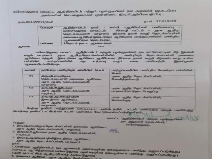 இரவிலும் பறந்த தேசிய கொடி - தலைமை ஆசிரியர், இடைநிலை ஆசிரியர் பணியிடை மாற்றம்