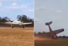 Viral Video: ਲੈਂਡਿੰਗ ਦੌਰਾਨ ਟਰੇਨੀ ਜਹਾਜ਼ ਹੋਇਆ ਹਾਦਸਾਗ੍ਰਸਤ, ਰੌਂਗਟੇ ਖੜ੍ਹੇ ਕਰ ਦੇਵੇਗਾ ਵੀਡੀਓ