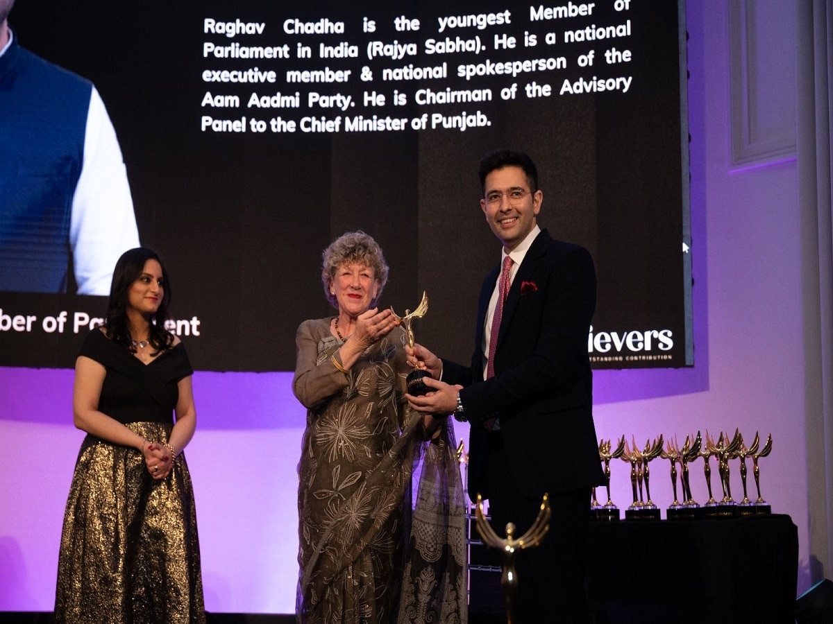 AAP MP Raghav Chadha, Parineeti Chopra, Adar Poonawalla Get 'Outstanding Achievers' Award In UK