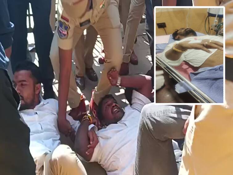 Hyderabad BJYM protest at DGP Office Bjp leader Bhanu prakash injured shifted to hospital DNN BJYM Protest : డీజీపీ కార్యాలయం వద్ద ఉద్రిక్తత, బీజేవైఎం అధ్యక్షుడికి గాయాలు