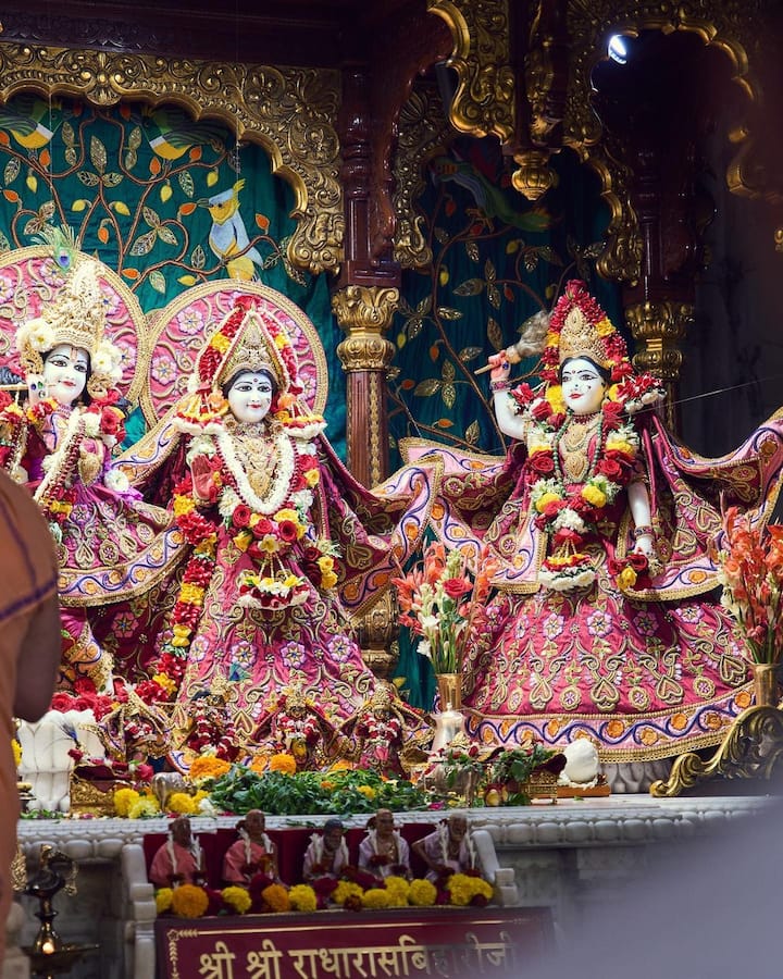 अभिनेत्रीने स्वतःचे आणि सूरजचे काही फोटो शेअर केले आहेत, ज्यात दोघेही पारंपरिक लूकमध्ये दिसत आहेत. (फोटो सौजन्य :imouniroy/इंस्टाग्राम)