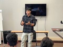 Neeraj Chopra Interacts With India Women's U-19 Team Ahead Of T20 World Cup Final- SEE PICS