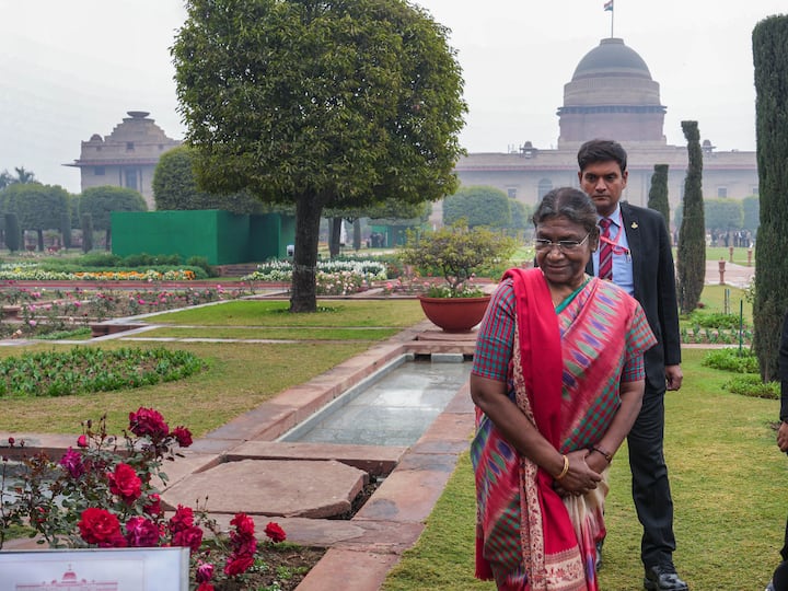 President Murmu Attends Opening Amrit Udyan Gardens Rashtrapati Bhavan Udyan Utsav 2023 President Droupadi Murmu Inaugurates 'Udyan Utsav 2023' After Renaming Of Rashtrapati Bhavan Gardens