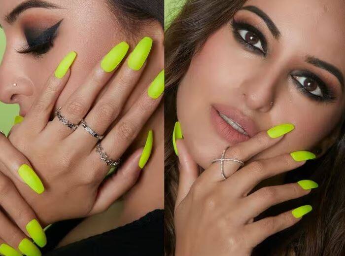 Sonakshi Sinha  ਹੱਥਾਂ ਦੀ ਸੁੰਦਰਤਾ ਵਧਾਉਣ ਲਈ ਨਹੁੰਆਂ ਦਾ ਧਿਆਨ ਰੱਖਣਾ ਜ਼ਰੂਰੀ ਹੈ। ਜੇਕਰ ਤੁਸੀਂ ਆਪਣੇ ਨਹੁੰਆਂ ਨੂੰ ਆਕਰਸ਼ਕ ਬਣਾਉਣਾ ਚਾਹੁੰਦੇ ਹੋ, ਤਾਂ ਤੁਸੀਂ ਅਭਿਨੇਤਰੀ ਸੋਨਾਕਸ਼ੀ ਸਿਨਹਾ ਦੇ ਇਨ੍ਹਾਂ ਡਿਜ਼ਾਈਨਸ ਨੂੰ ਫਾਲੋ ਕਰ ਸਕਦੇ ਹੋ।