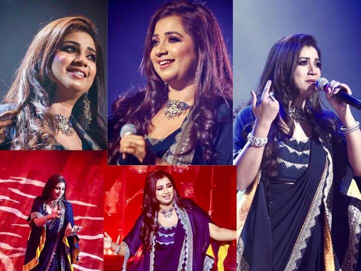 Shreya Ghoshal: பிரபல பிண்ணனி பாடகி ஸ்ரேயா கோஷலின் இசை நிகழ்ச்சியின் போது எடுக்கப்பட்ட புகைப்படங்கள் தற்போது வெளியாகி வைரலாகி வருகின்றன.