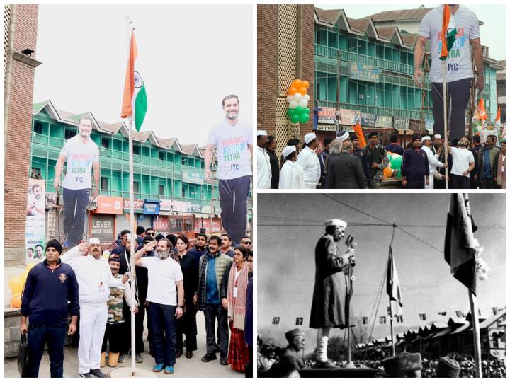 Amid stringent security, Congress leader Rahul Gandhi on Sunday unfurled the national flag at the historic clock tower of Lal Chowk. The party leaders sang the national anthem thereafter.