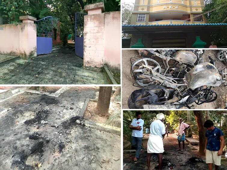 Villupuram A petrol bomb was hurled in front of a house due to a money dispute near Vikravandi TNN விக்கிரவாண்டியில் பரபரப்பு...பணம் கொடுக்கல் வாங்கல் தகராறு...வீட்டின் முன் பெட்ரோல் குண்டு வீச்சு..!