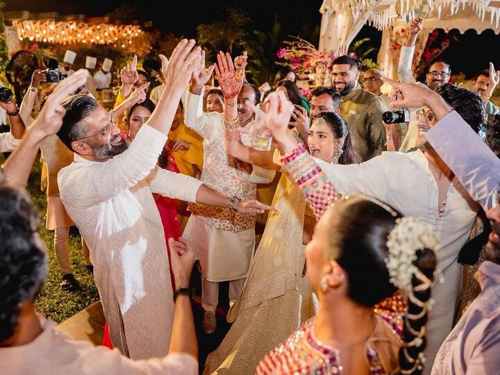 Athiya Shetty has shared glimpses of her fun-filled Mehendi ceremony and Sangeet night with cricketer KL Rahul. The couple tied-the-knot in an intimate ceremony on January 23.