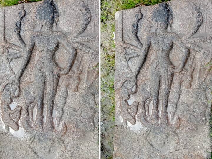 Villupuram: 1200 years old Kotavai sculpture discovered near Vanur TNN விழுப்புரம்: வானூர் அருகே 1200 ஆண்டுகள் பழமை வாய்ந்த கொற்றவை சிற்பம் கண்டுபிடிப்பு
