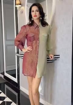 Photo : दोन रंगाच्या शर्टमधील सनी लिओनीचे खास फोटो