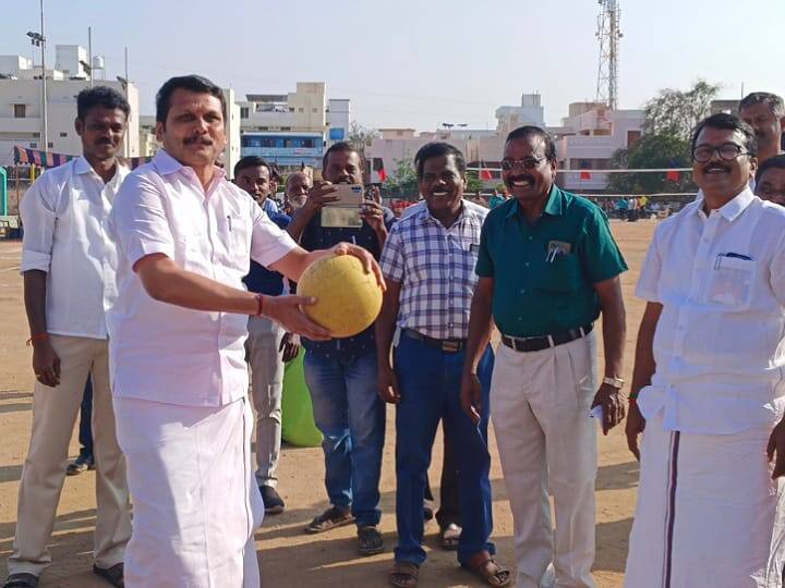 girls team sports competition  Power Minister Senthil Balaji inaugurated TNN கரூரில் முதல் முறையாக பிரம்மாண்ட ஜல்லிக்கட்டு போட்டி -  அமைச்சர் செந்தில்பாலாஜி தகவல்