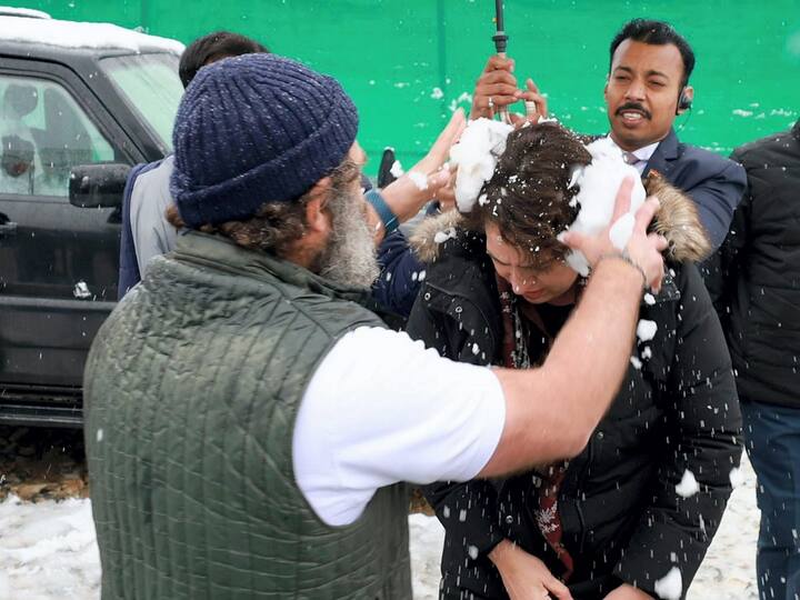 Gandhi had raised the national flag earlier in the day at the 'Bharat Jodo Yatra' camp site in Panthachowk. (Image Source: PTI)