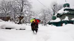 Snowfall : जम्मू-काश्मीरसह हिमाचल प्रदेशात बर्फवृष्टी, सर्वत्र बर्फाची चादर