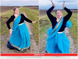 Video: बॉलीवुड सॉन्ग पर जमकर थिरकी साड़ी पहने जर्मन महिला, वीडियो देख हर कोई दंग