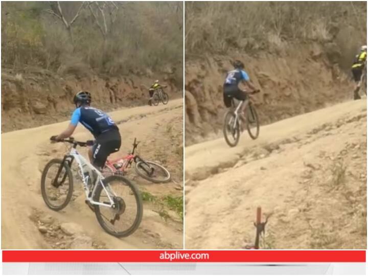 differently abled man is seen riding a bicycle to climb a mountain In a motivational video ये हैं वो लोग, जो कभी हार नहीं मानते! एक पैर से पहाड़ पर साइकिल चला रहे दिव्यांग का वीडियो देख आप भी ये ही कहेंगे