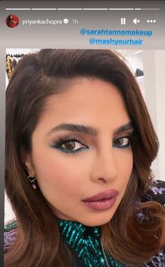Priyanka Chopra ने मेकअप लुक की तस्वीरें शेयर कर ढाया कहर, हॉलीवुड सेलेब्स के साथ पार्टी में बेहद ग्लैम लगीं एक्ट्रेस