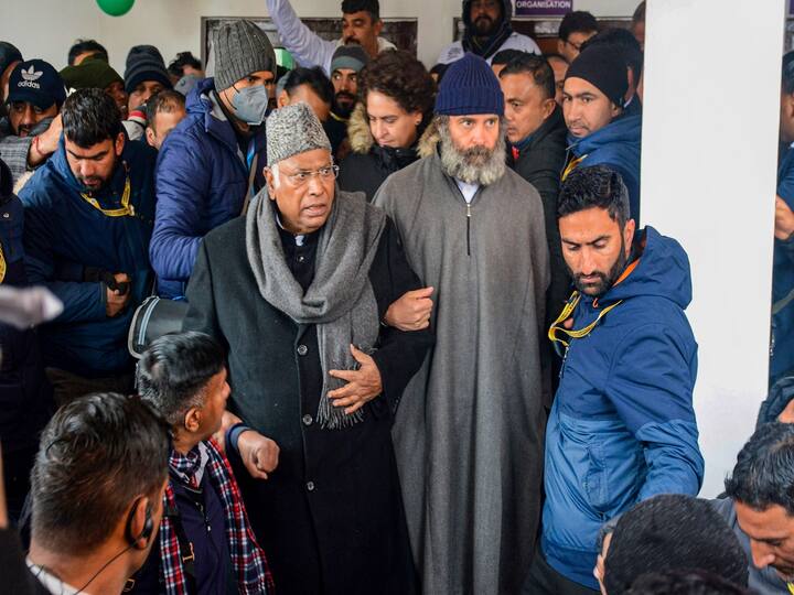 The Wayanad Lok Sabha MP was joined by leaders from the DMK, JMM, BSP, NC, PDP, CPI, RSP, VCK, and IUML, in addition to Congress president Mallikarjun Karge and party general secretary Priyanka Gandhi Vadra. (Image Source: PTI)